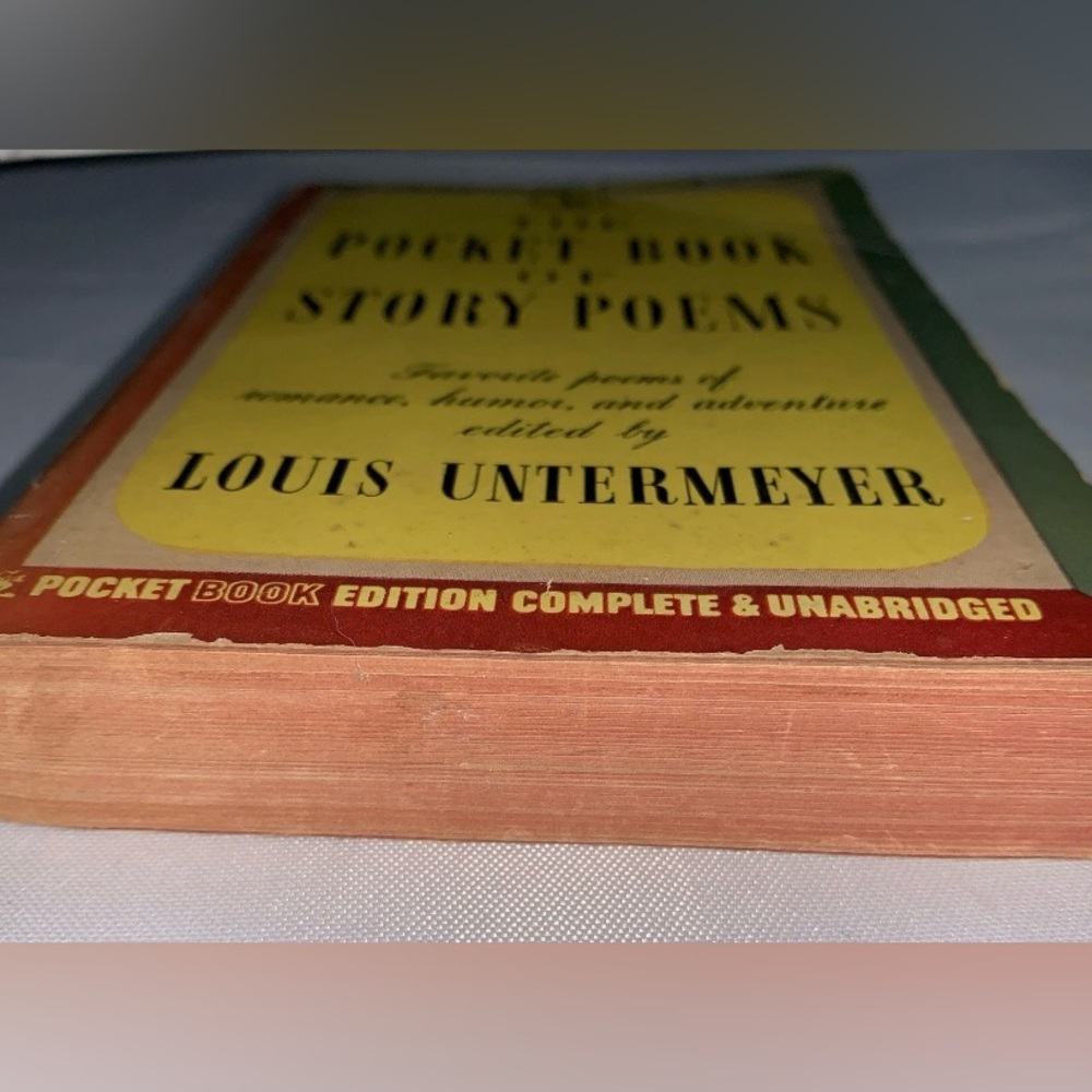 The Pocket Book of Story Poems 1945 Vintage Paperback USA Louis Untermeyer - Picture 6 of 8